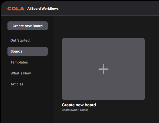 Create your first board visual