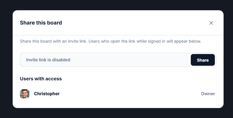 Share and collaborate visual