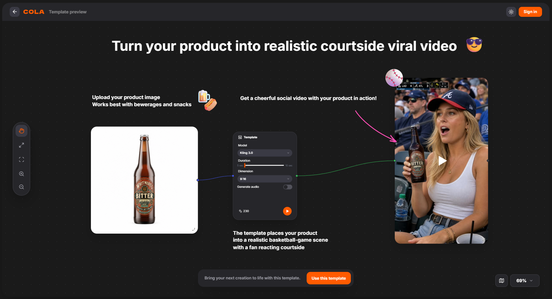 Work with templates visual